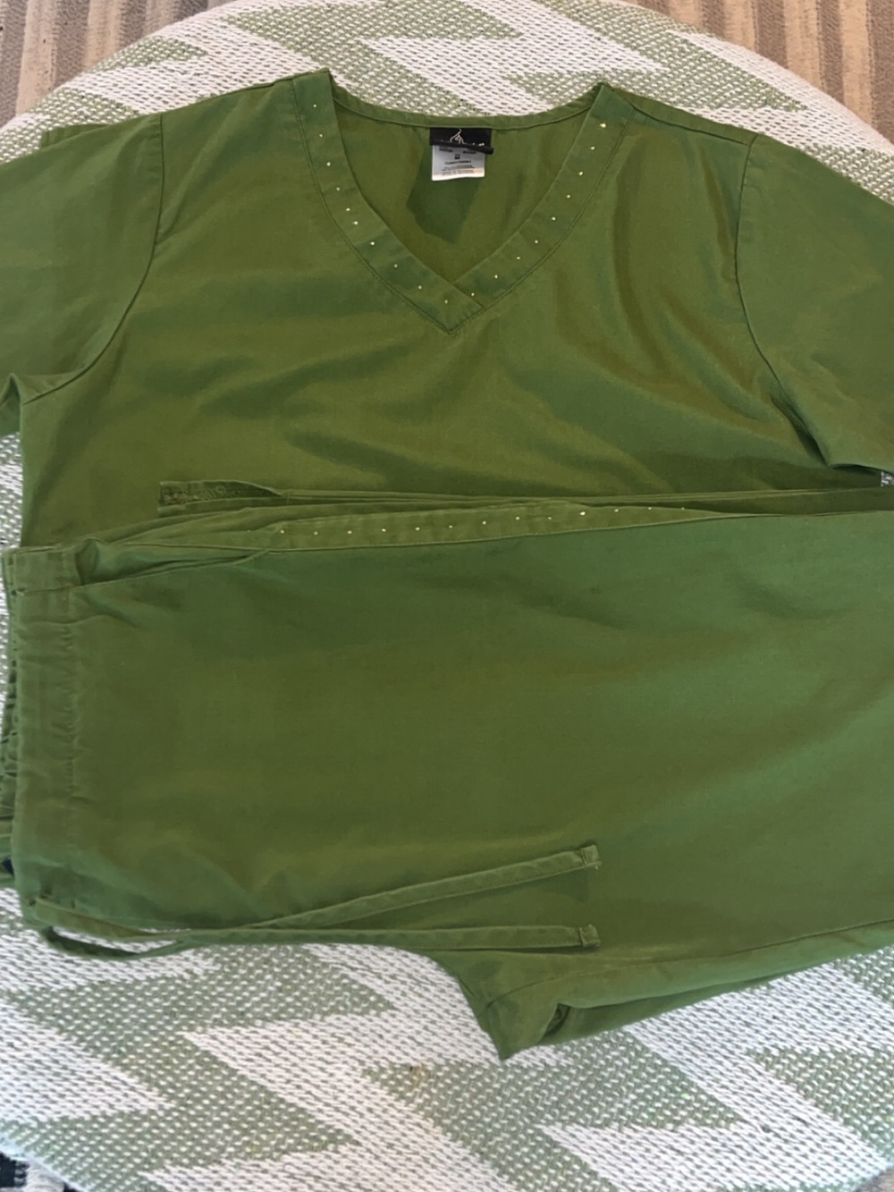 Vintage Y2K Baby Phat Green Scrub Set | Matching Top & Pants